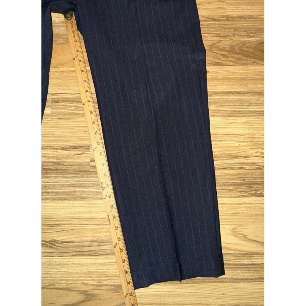 Brooks Brothers  346 Stretch Suit Men 42S Black Pinstripe  Wool Pants Size 40/29